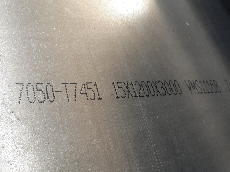 ASTM B209 A7050 T6 T73 O アルミ合金板在庫販売